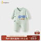 童泰（TONGTAI）嬰兒蝴蝶衣冬季純棉夾棉初生寶寶連體衣新生兒哈衣爬服綠色59cm
