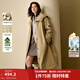茵曼（INMAN）2025秋冬女裝新款夾棉三防可拆毛領(lǐng)棉服長(cháng)款寬松風(fēng)衣外套 卡其色 M 163-167cm /111-120斤