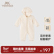 英氏（YEEHOO）【商場(chǎng)同款】嬰兒衣服女童秋冬長(cháng)袖連體衣保暖寶寶衣服新款 珍珠杏 80cm (推薦9-18個(gè)月)