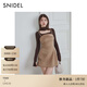 SNIDEL2025秋冬新品優(yōu)雅純色收腰抹胸吊帶羊毛連衣裙SWFO255036 焦糖棕 M (1)