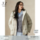 玖姿·安娜蔻簡(jiǎn)約通勤休閑經(jīng)典小A版連帽羽絨服女2024冬款 卡其 S