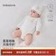 babylove嬰兒包屁衣春秋款三角哈衣爬服純棉新生兒連體衣居家打底睡衣