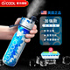 O2COOL噴霧水杯兒童學(xué)生噴水杯子戶(hù)外運動(dòng)保冷杯擠壓式軟水壺美國進(jìn)口 水滴藍590ml