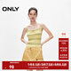 ONLY夏季時(shí)尚少女風(fēng)條紋方領(lǐng)修身吊帶針織衫女|124224020 H42 艾斯漸變綠色 XS (155) 76A