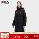 FILA斐樂(lè )官方男女長(cháng)款羽絨服2025年冬情侶款寬松休閑簡(jiǎn)約連帽保暖外套