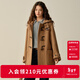 ELAND衣戀毛呢外套女單排扣帶帽大衣2025冬季新款 卡其色(35)Beige L /170