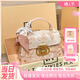 香港輕奢盒子包包女蕾絲蝴蝶刺繡真皮斜垮小方包情人節禮物送女友 粉色【送高檔禮品袋】 女生生日禮物實(shí)用送女友送老婆