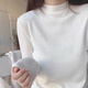 妙奕嘉長(cháng)袖t恤春秋打底衫女2026新款中領(lǐng)高級感顯瘦保暖打底衣內搭洋氣 半高領(lǐng)打底衫【米白色】 均碼 【建議80-140斤】