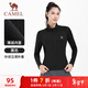 駱駝（CAMEL）立領(lǐng)開(kāi)衫健身服女薄絨款跑步運動(dòng)外套 Y23CA4L0021A 黑色 M