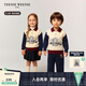 Teenie Weenie Kids小熊童裝25年新款秋冬男女寶寶學(xué)院撞色POLO領(lǐng)毛衣 米白色 100 cm