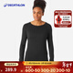 迪卡儂（DECATHLON）女打底衫秋衣美利奴羊毛衫女長(cháng)袖T恤保暖內衣速干衣山地徒步MT500 黑色 S