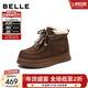 百麗（Belle）時(shí)尚掛飾雪地靴女冬季新款商場(chǎng)同款厚底保暖休閑短靴E8S1DDD5 咖啡色 37 (235mm)
