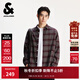 杰克·瓊斯（JACK&JONES）男裝秋季新款純棉舒適柔軟精致刺繡寬松翻領(lǐng)長(cháng)袖襯衫225305006 F15酒紅色 常規 M