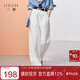 三彩2025冬季新款防透小白褲系列牛仔褲高腰寬松香蕉褲鐮刀褲M(mǎn)
