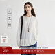 MSLAN花苞下擺寬松長(cháng)袖t恤女2026春季新款休閑簡(jiǎn)約白色圓領(lǐng)套頭上衣 本白 L