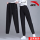 安踏運動(dòng)褲女裝春秋季針織女士衛褲跑步健身顯瘦休閑小腳束腳長(cháng)褲子 -1基礎黑【常規款推薦】 M (165)
