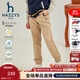 哈吉斯（HAZZYS）品牌童裝男童長(cháng)褲冬新品舒適保暖搖粒絨簡(jiǎn)約束口針織長(cháng)褲 燕麥卡其 165