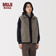 MUJI 男式 長(cháng)毛抓絨背心馬甲坎肩馬夾搖粒絨男裝男款冬季 AB1PDA5A 深咖啡色 XL (180/104A)