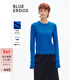 BLUE ERDOS針織衫女早秋輕薄舒適親膚修身顯瘦多色打底衫套衫 寶藍色 圓領(lǐng) S (160)