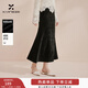 香影黑色絲絨魚(yú)尾半身裙女2026春季新款高腰垂感優(yōu)雅中長(cháng)款a字裙 黑色 M 160/64A/95-110斤