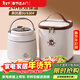 ymer不銹鋼保溫飯盒超長(cháng)帶飯桶上班族學(xué)生便攜提桶【小胖墩啞光白】