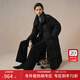 范思藍恩【杜邦三防】立領(lǐng)保暖中長(cháng)款羽絨服女小個(gè)子冬外套14097 烏黑色 XS