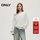 ONLY2026春季新款重工亮片紗線(xiàn)蝙蝠袖親膚軟糯針織衫女|126113027 A06急流白色 S