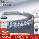 meluxe美奈 網(wǎng)球手鏈滿(mǎn)鉆排鉆手鏈18K金人工培育鉆石手鏈 新年禮物 【豪華版】共約2.6克拉，單顆約5分-15cm 白18K金-鉆石FG色/VS凈度