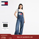 TOMMY JEANS【美式復古】秋冬女裝純棉經(jīng)典潮流拼色大口袋牛仔背帶褲 牛仔藍1A5 S