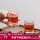泰摩日式錘目紋耐熱玻璃杯茶杯 單品咖啡杯 咖啡品杯2個(gè)裝