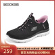 斯凱奇（Skechers）新年禮物閃穿鞋女鞋冬季健步鞋一腳蹬運動(dòng)跑步鞋軟底休閑鞋150284