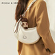CinvaiKrose小c&k包包女包腋下包女士2026新款小眾設計百搭月牙包斜挎包 奶油白Cream white【贈掛飾】