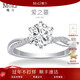MoLi河南人工培育鉆石鉑金18K金六爪扭臂求婚鉆戒指婚戒大克拉IGI證書(shū) 18k金培育鉆D/VVS/3EX/上海IGI證書(shū)禮盒 50分優(yōu)品鉆