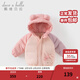 戴維貝拉（DAVE＆BELLA）兒童白鴨絨羽絨服連帽小童上衣新款女童衣服寶寶冬裝外套童裝 小兔子【現貨】 90 cm（建議身高80-90cm）