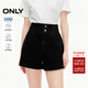 ONLY夏季時(shí)尚百搭高腰顯瘦A字短褲牛仔褲女|124243004 J09 深牛仔灰色 S 160/64A