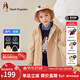 暇步士（Hush Puppies）童裝兒童男女大童秋季新款可拆卸兒童時(shí)尚休閑風(fēng)衣 暖卡其 160