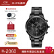 丹尼爾惠靈頓（DanielWellington）DW手表男 三眼計時(shí)男士手表石英歐美腕表 新年禮物送男友 曜夜黑-曜夜黑精鋼 DW00100642