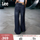 Lee25秋冬新品五袋款寬松深藍男女同款寬腿牛仔褲 深藍色  XL 