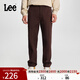 Lee舒適直筒斜紋布Logo織標多色男休閑褲顯瘦潮流LMB008151204 深棕色 30