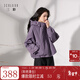三彩2025冬季新款連帽棉服寬松棉衣休閑簡(jiǎn)約保暖夾棉外套短款S 薰衣草紫 S 155/80A