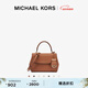 MICHAEL KORS【新年禮物】邁克高仕 MK Ava 超小號皮質(zhì)翻蓋迷你手提包斜挎包 牛皮棕 230 迷你