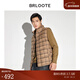 巴魯特（Brloote）羽絨馬甲男士簡(jiǎn)約格紋保暖立領(lǐng)無(wú)袖羽絨服秋冬 咖色 180/100A