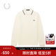 Fred Perry男士休閑POLO衫2025秋季條紋麥穗刺繡長(cháng)袖上衣潮M3636 IVX/米色 L