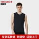 三槍棉萊卡男背心輕薄彈力透氣打底衫內衣男士無(wú)袖T恤 正黑 2XL
