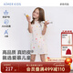 愛(ài)慕兒童（AIMER KIDS）夏季新品輕薄舒適3A抗菌女童短袖睡裙兒童睡衣可愛(ài)柔軟高彈奶皮衣 彩虹點(diǎn)點(diǎn)AK144F241 150