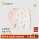 童泰嬰兒衣服新生兒連體衣秋冬季夾棉保暖寶寶衣服純棉蝴蝶哈衣2件裝 粉色小兔 59cm