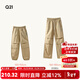 Q21風(fēng)殼傘褲兒童褲子男女童耐磨速干機能褲親子款春秋運動(dòng)長(cháng)褲 淺卡其 100 cm