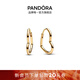 潘多拉（PANDORA）[新年禮物]不對稱(chēng)心形耳環(huán)金色現代摩登愛(ài)心設計極簡(jiǎn)生日禮物 1 均碼