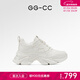 GG-CC【牛奶吐司】2024年新款百搭潮感真皮老爹鞋運動(dòng)休閑鞋女G24U0231 白色 皮面 36