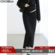COCOBELLA時(shí)尚通勤黑色半身裙女秋冬溫暖親膚遮胯直筒裙HS3162 經(jīng)典黑 XL